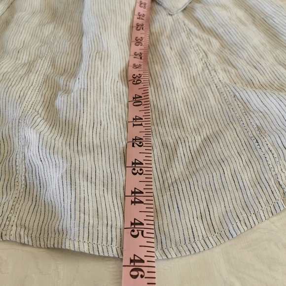 Max Studio White & Blue Pinstriped Dress Size XL - Picture 11 of 11